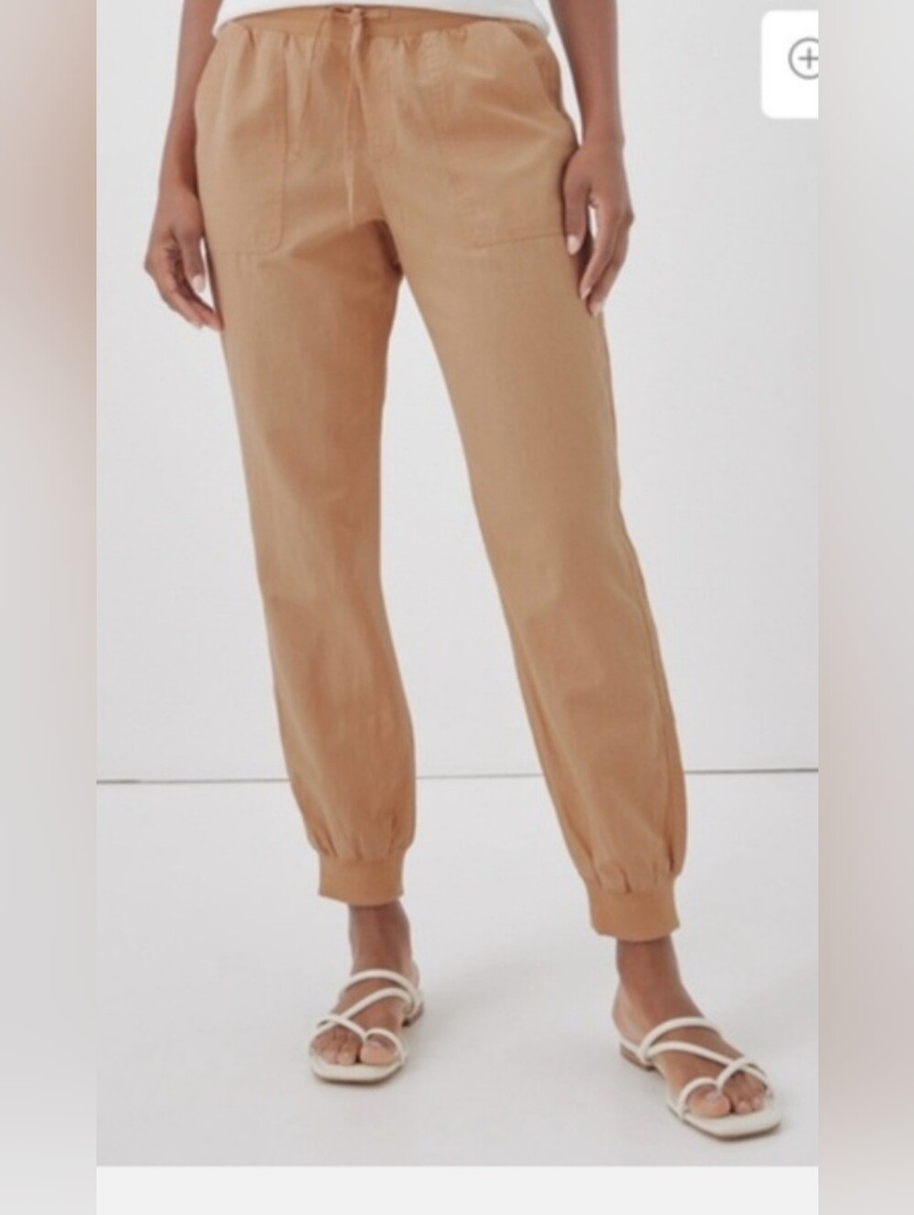 Pact Pants Women's Doe Canopy Linen Blend Relaxed Jogger S